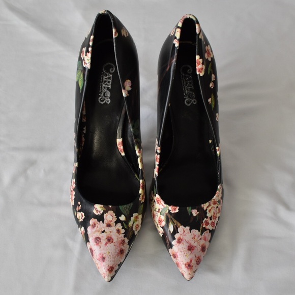 Shoes - CARLOS SANTANA || Floral Pointed Heels